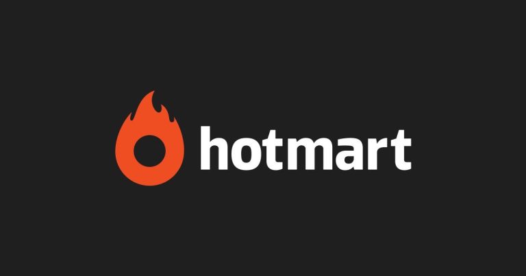 logo da Hotmart em fundo preto, para simbolizar as taxas da Hotmart para produtor